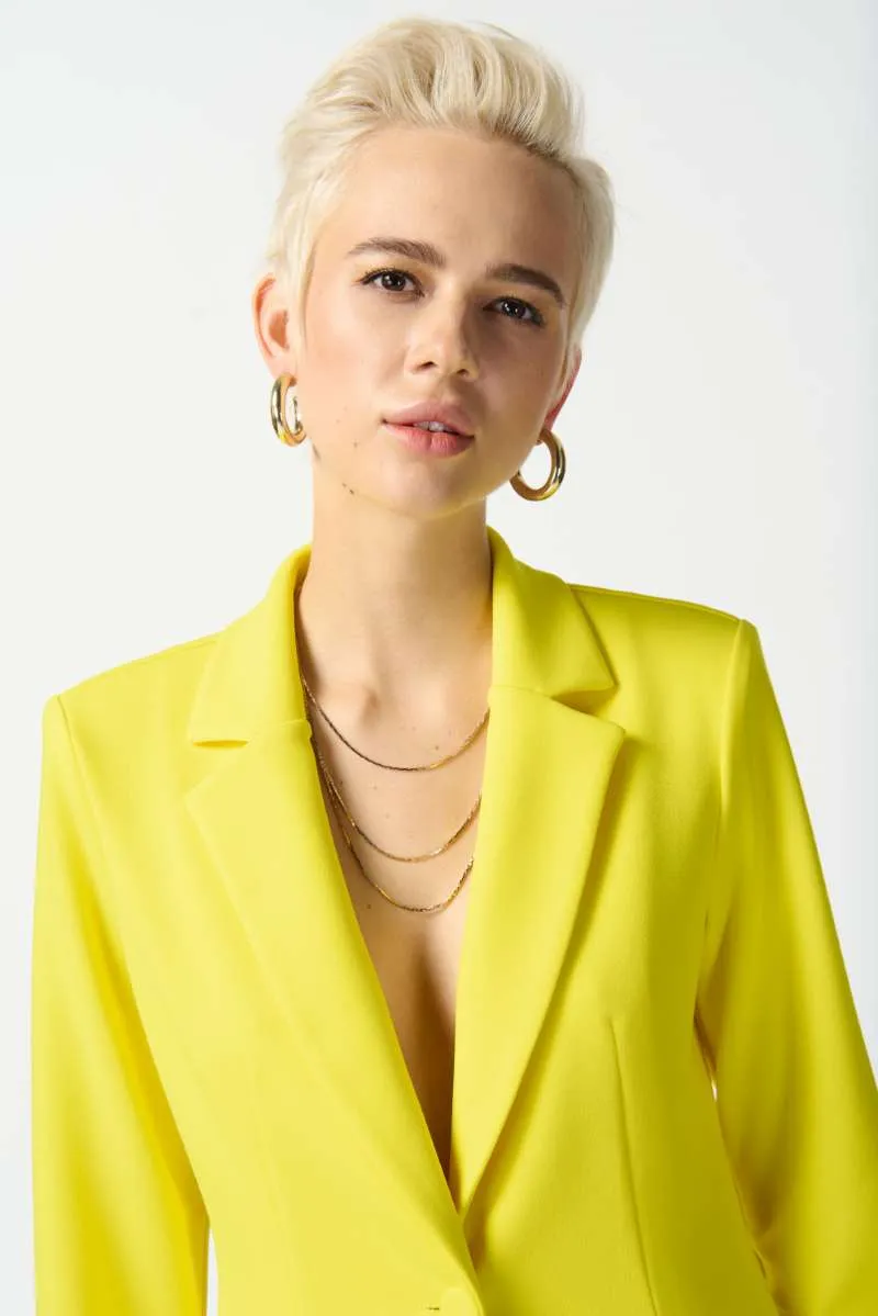 Scuba Crepe Fitted Blazer in Sunlight 242201 by Joseph Ribkoff