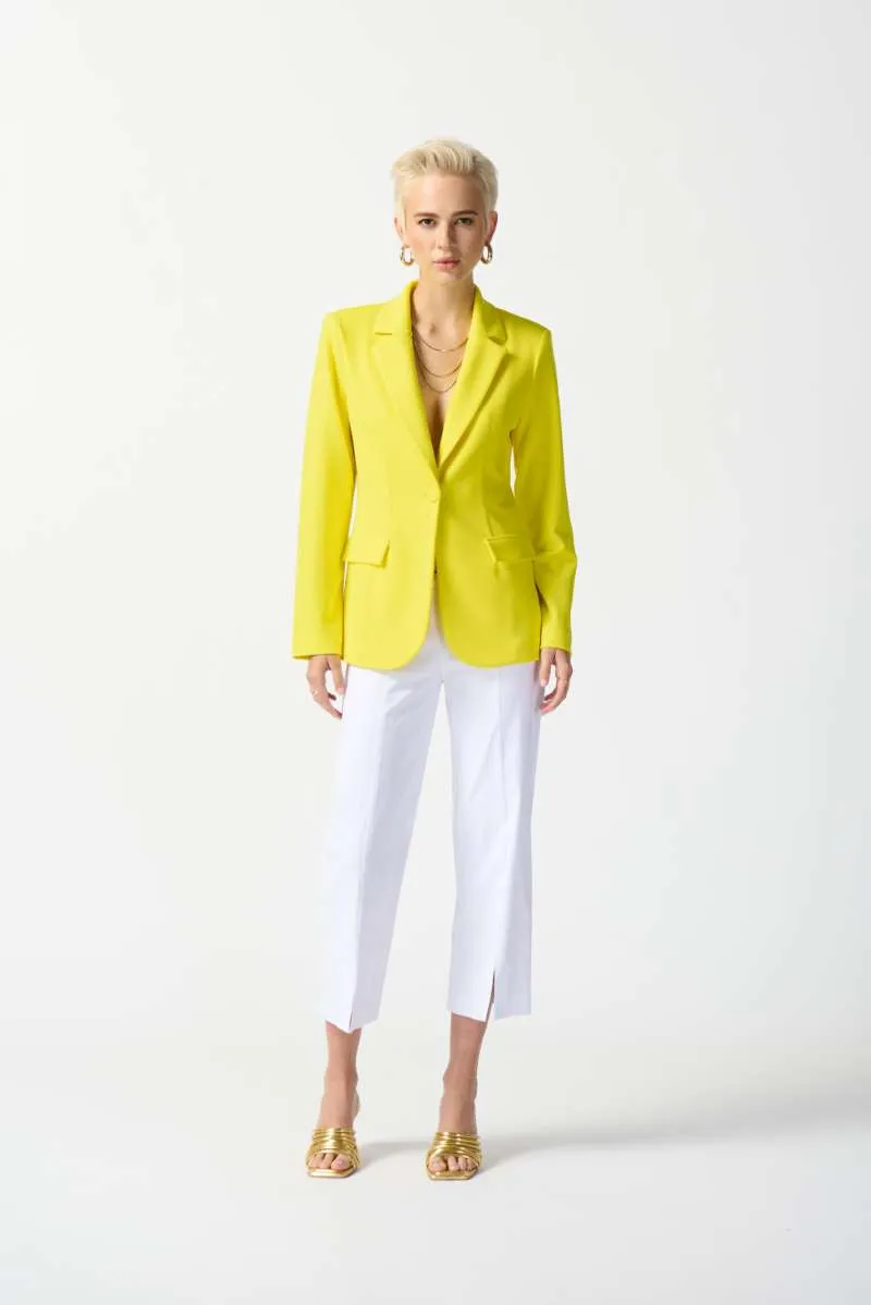 Scuba Crepe Fitted Blazer in Sunlight 242201 by Joseph Ribkoff