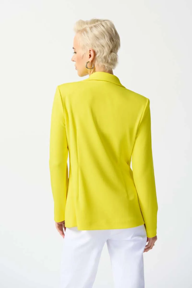 Scuba Crepe Fitted Blazer in Sunlight 242201 by Joseph Ribkoff