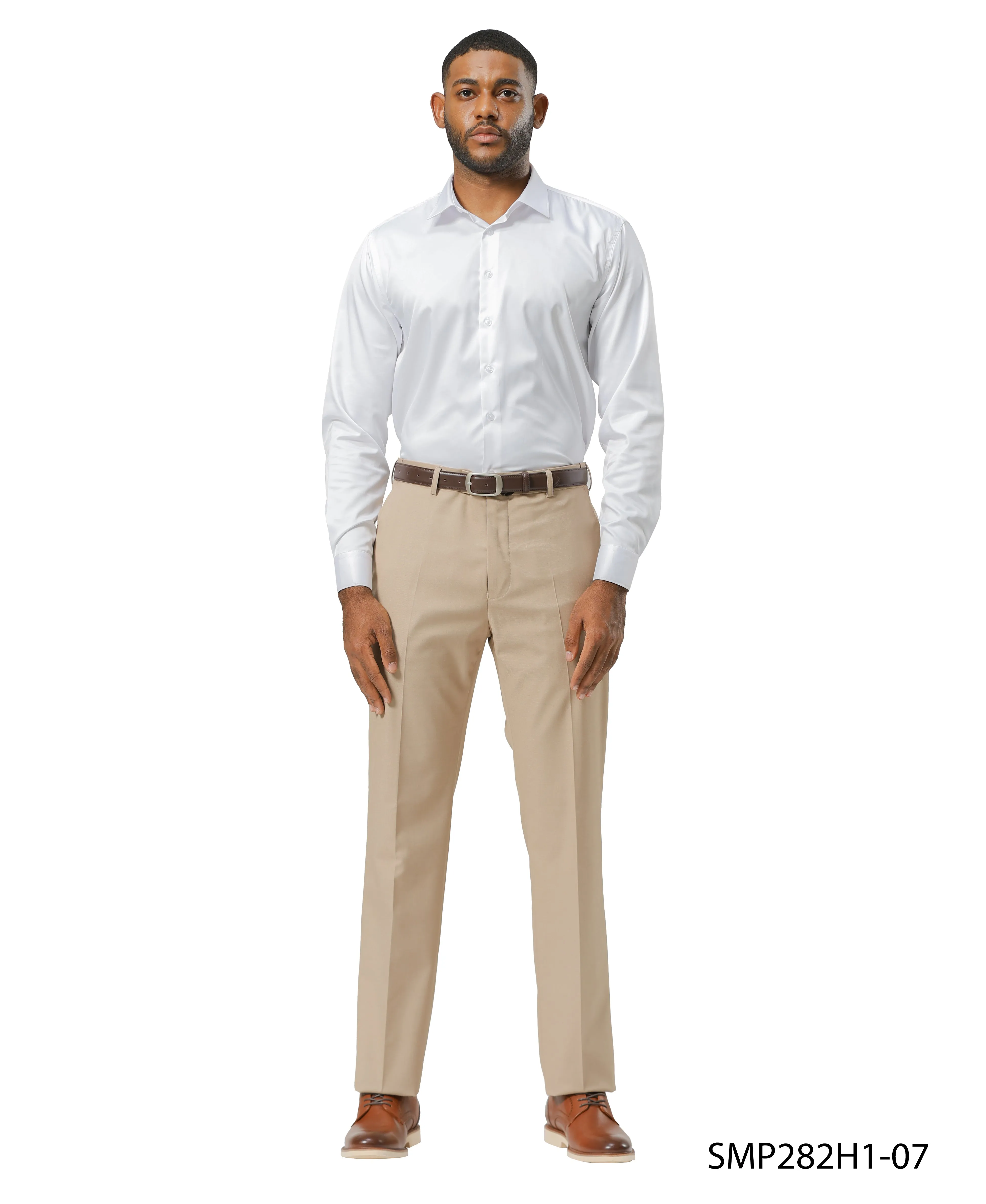 Stacy Adams Solid Dress Pants – Classic Tan Style & Everyday Comfort | D&K Menswear