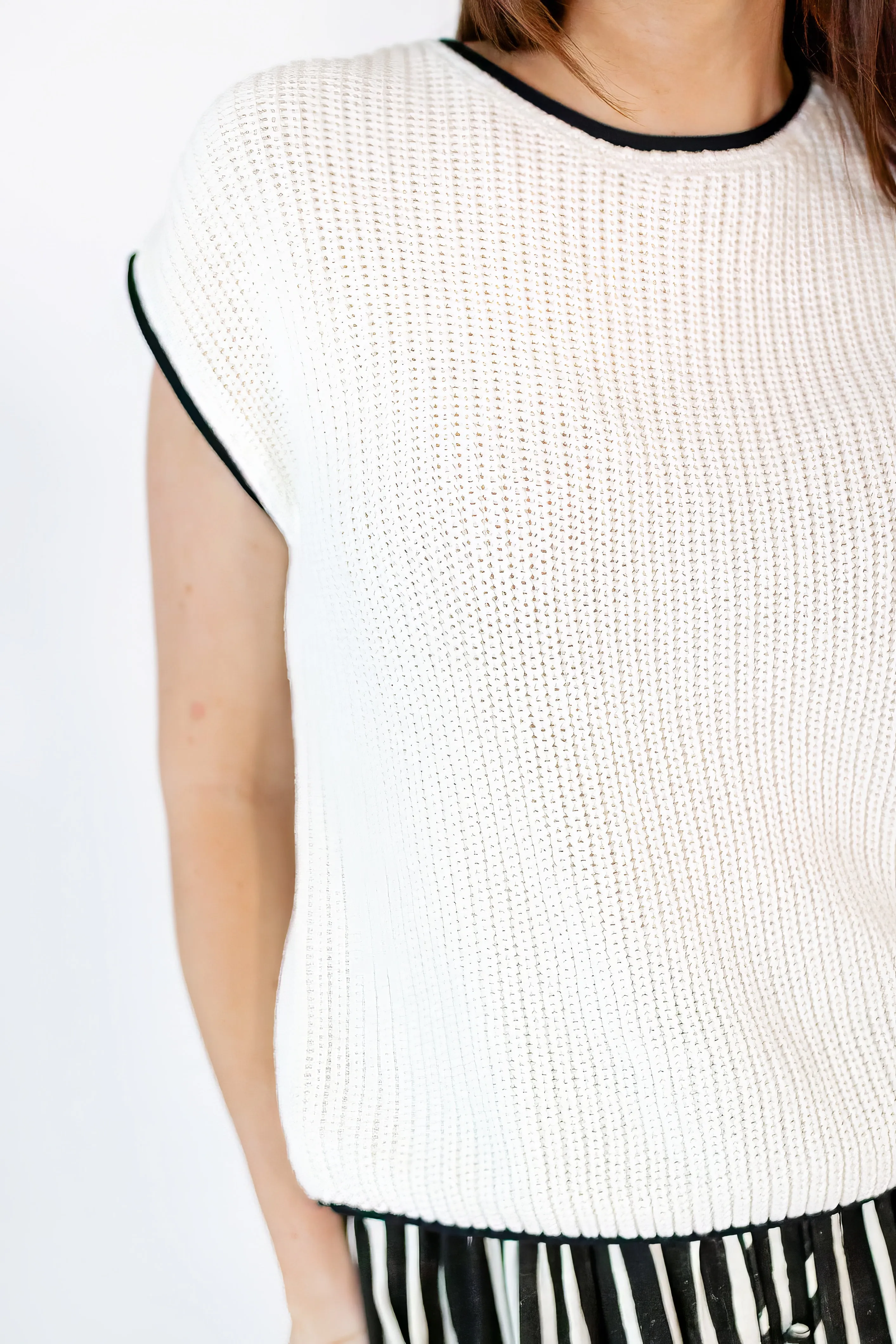 Stanza Button Back Top・Cream
