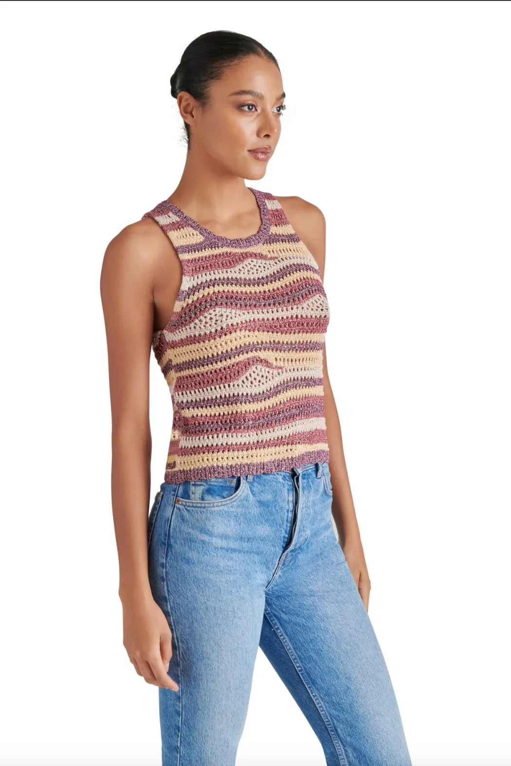 Steve Madden Hannah Sweater Red Plum Multi