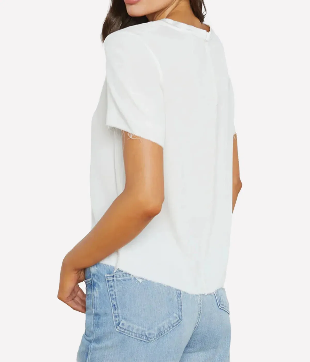 Suzette Silk T-Shirt in White