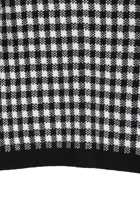 Timeless Style Black And White Check Jacket