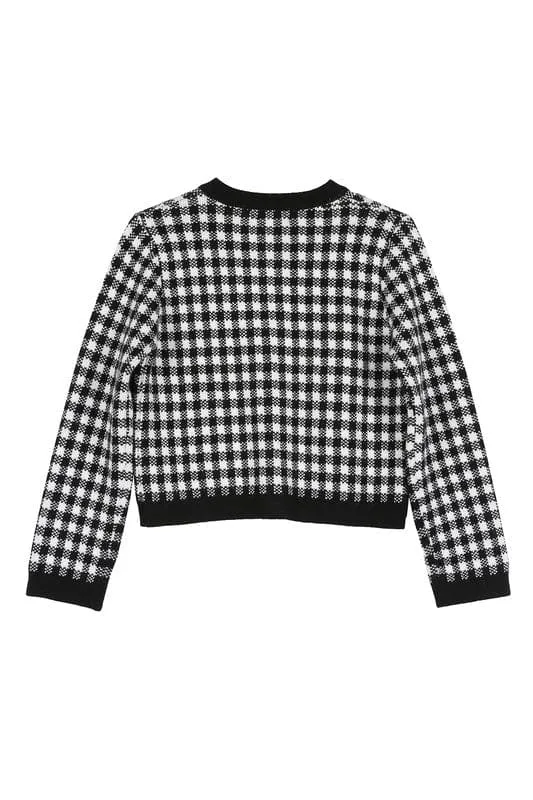 Timeless Style Black And White Check Jacket