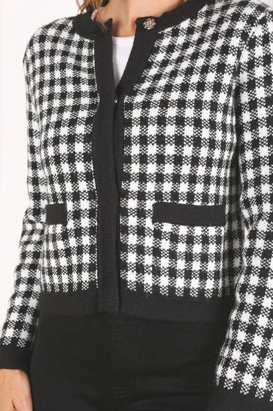Timeless Style Black And White Check Jacket
