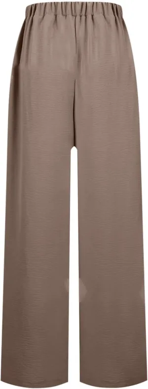 Women's 2025 Summer Lightweight Loose Lace Up High Waist Pants Casual Solid Color Baggy Wide Leg Trousers with Pockets