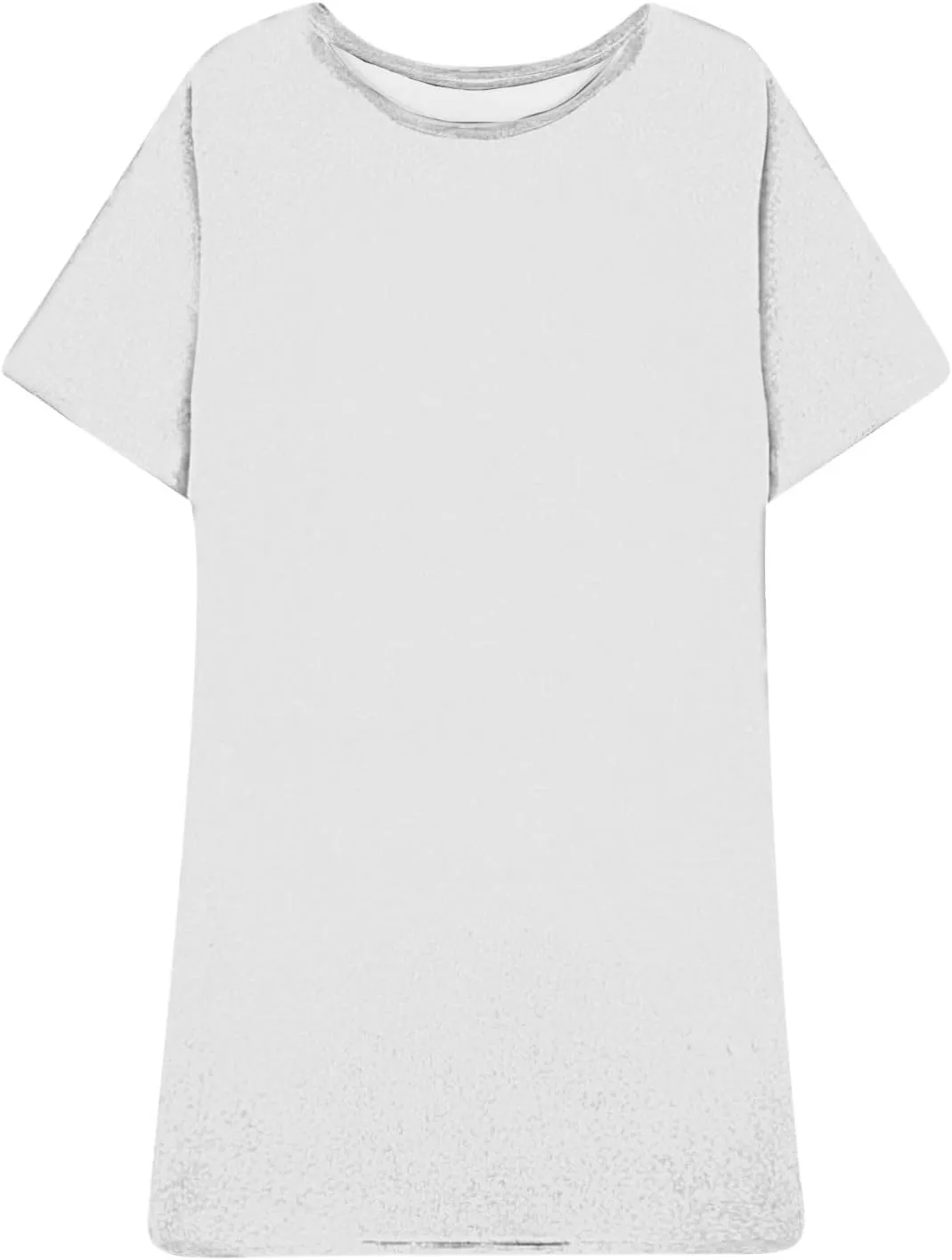 Womens Plus Size Midi Dress Solid Color Round Neck Short Sleeve Dresses Summer Casual Relaxed Fit Sundresses