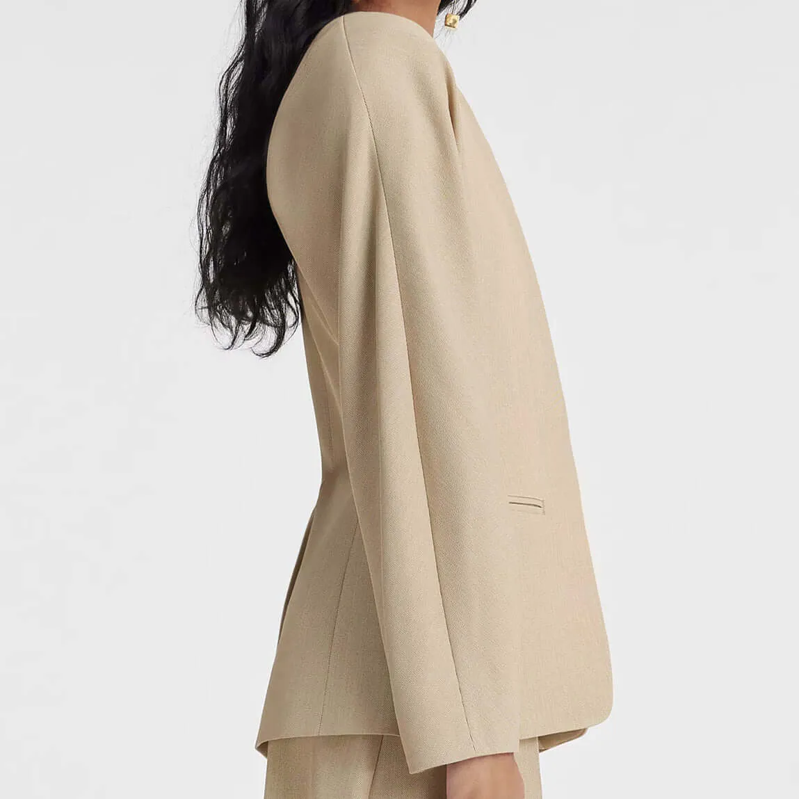 Women's Retro Wide-Shoulder Blazer