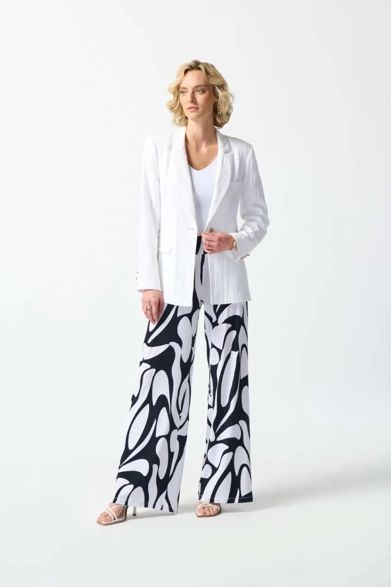 Woven Fitted Blazer in Vanilla 242913 by Joseph Ribkoff